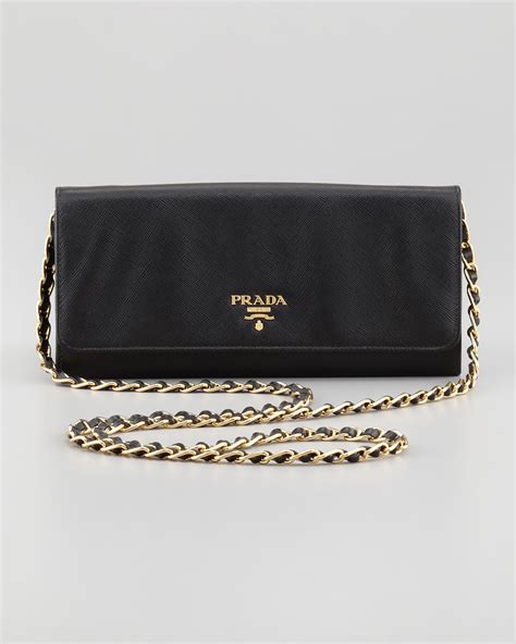 prada saffiano wallet on chain|prada saffiano zipper wallet.